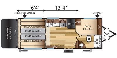 2017 Forest River Sandstorm T180SLC floorplan