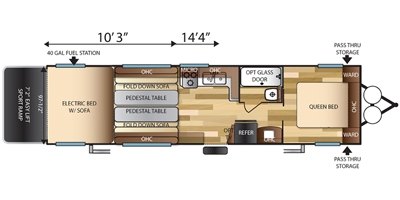 2017 Forest River Sandstorm T250SLC floorplan