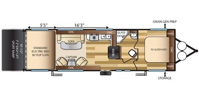 2017 Forest River Sandstorm T281SLR floorplan