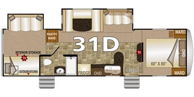 2017 Northwood Arctic Fox Classic 31D floorplan