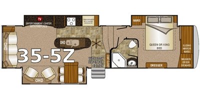 2017 Northwood Arctic Silver Fox Edition 35-5Z floorplan