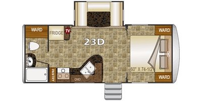 2017 Northwood Nash 23D floorplan
