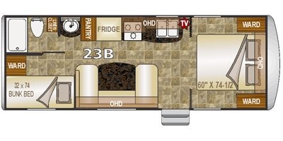 2017 Northwood Nash 23B floorplan