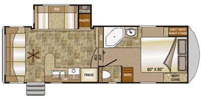 2017 Northwood Fox Mountain 235RLS floorplan