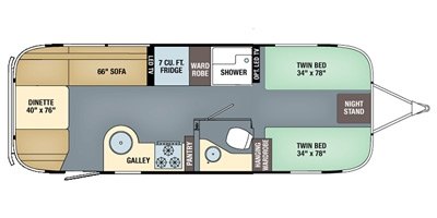 2017 airstream flying cloud 25fb twin