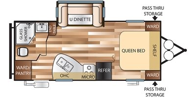 2017 Forest River Wildwood West 21RBS floorplan