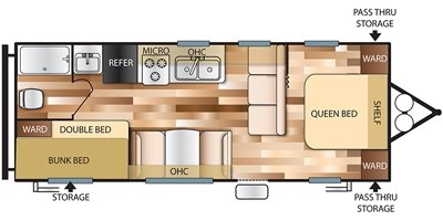 2017 Forest River Salem Cruise Lite 261BHXL floorplan