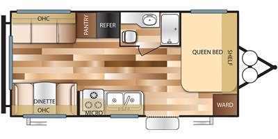 2017 Forest River Salem Cruise Lite West 191RDXL floorplan