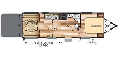 2017 Forest River Salem Cruise Lite West 251SSXL floorplan