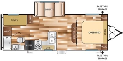 2017 Forest River Salem Cruise Lite West 231BHXL floorplan