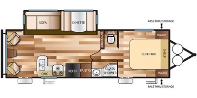 2017 Forest River Salem Cruise Lite 254RLXL floorplan