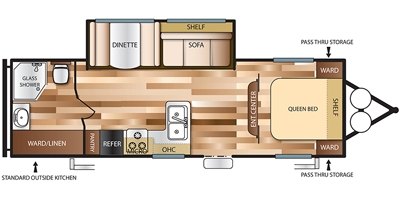 2017 Forest River Salem Cruise Lite 272RBXL floorplan