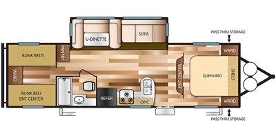 2017 Forest River Salem Cruise Lite 282QBXL floorplan