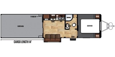 2017 Forest River Work And Play FRP 34WRS floorplan