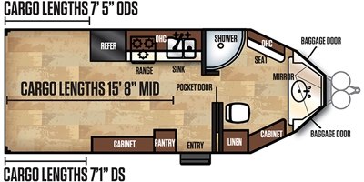 2017 Forest River Work And Play FRP 21VFB floorplan