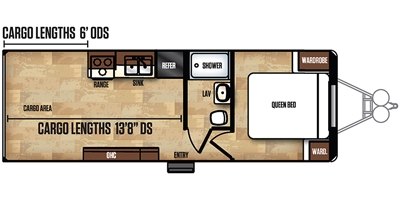2017 Forest River Work And Play FRP 25WAB floorplan