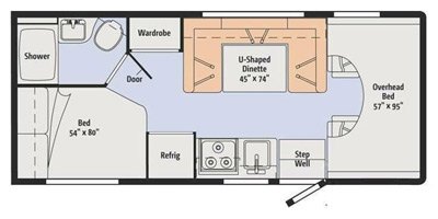 2017 Winnebago Spirit 25B floorplan