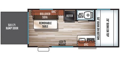 2017 Forest River Cherokee Wolf Pup West 17RP floorplan