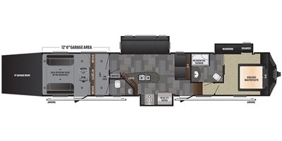 2017 Keystone Fuzion 4231 floorplan