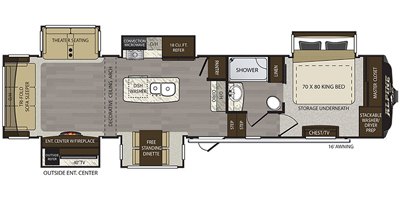 2017 Keystone Alpine 3501RL floorplan