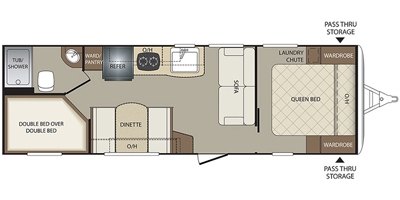 2017 Keystone Bullet Crossfire 2510BH floorplan
