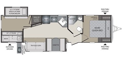 2017 Keystone Premier 31BKPR floorplan