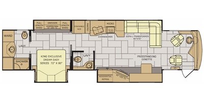 2017 Fleetwood Discovery® LXE 40D floorplan