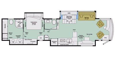 2017 Winnebago Tour 45RD floorplan