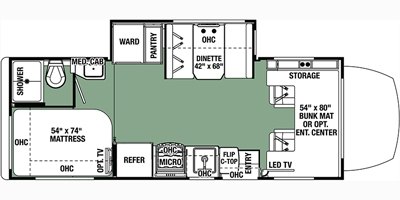 2017 Forest River Forester 2401S MBS floorplan