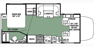 2017 Forest River Forester 2401W MBS floorplan