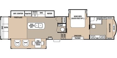 2017 Forest River Cedar Creek Hathaway Edition 38FBD floorplan