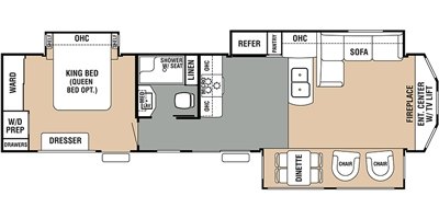 2017 Forest River Cedar Creek Cottage 40CFE2 floorplan