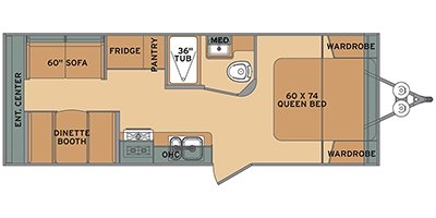 2017 Shasta Oasis 21CK floorplan