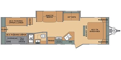 2017 Shasta Oasis 31OK floorplan