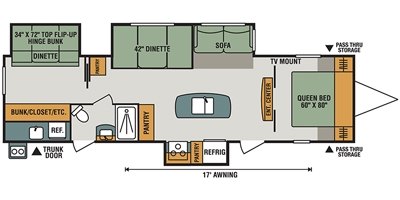 2017 KZ Connect C323BHK floorplan