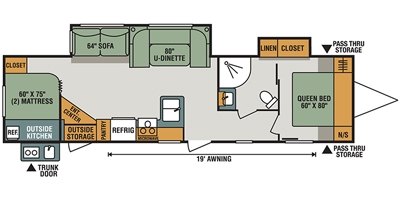 2017 KZ Connect C332BHK floorplan