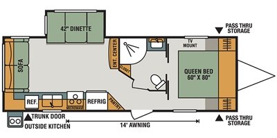 2017 KZ Connect C241RLK floorplan