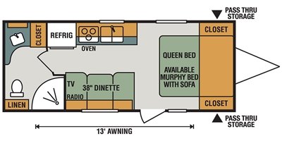 2017 KZ Connect Lite C190RB floorplan