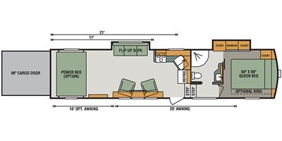 2017 KZ Sidewinder 3517DK floorplan