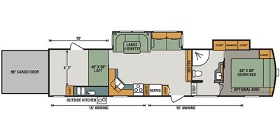 2017 KZ Sidewinder 3610DK floorplan