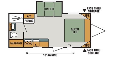 2017 KZ Escape E181RB floorplan