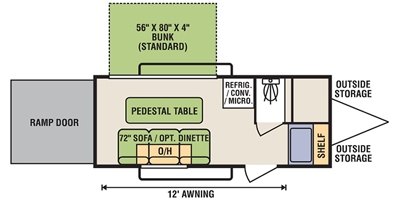 2017 Livin Lite QuickSilver VRV 6x15 floorplan