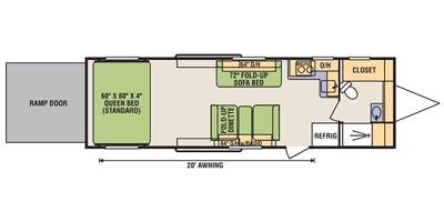 2017 Livin Lite QuickSilver VRV 8.5x28FBA floorplan