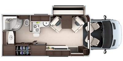2017 Leisure Travel Vans Unity U24FX floorplan