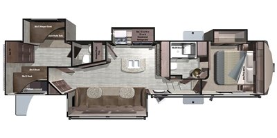 2017 Highland Ridge Mesa Ridge MF374BHS floorplan
