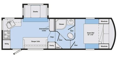 2017 Winnebago Voyage Lite 25RKS floorplan