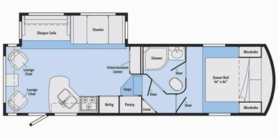 2017 Winnebago Voyage Lite 27RLS floorplan