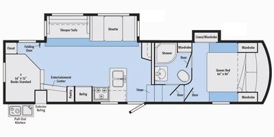 2017 Winnebago Voyage Lite 28RDB floorplan