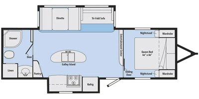 2017 Winnebago Minnie Plus 27RBDS floorplan