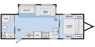 2017 Winnebago Minnie Plus 26RBSS floorplan